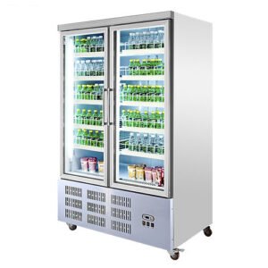 2 heater glass doors fridge